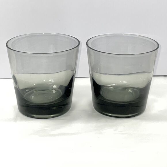whiskey bourban glasses set of 2 black bottom 8 oz bar set gifts for drinkers - Picture 1 of 7